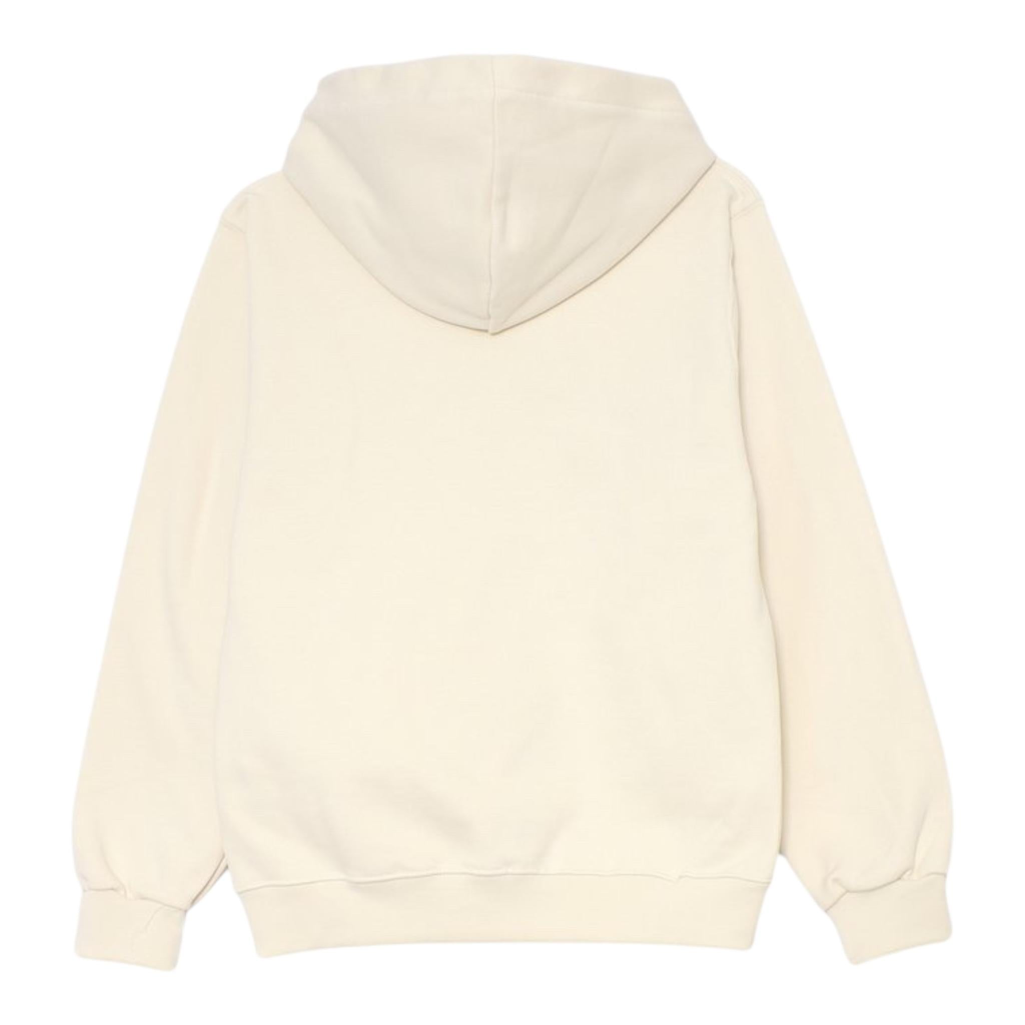 DISCLAIMER felpa tinta unita con cappuccio e stampa Panna per Bambino 24IDK58223 PANNA DISCLAIMER 