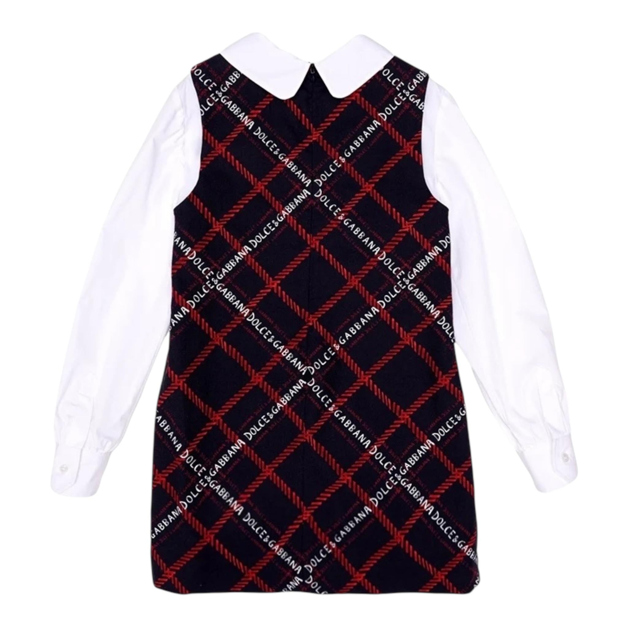 DOLCE & GABBANA abito tinta unita con camicia e fantasia Blu per Neonata L53DLS BLU DOLCE & GABBANA 