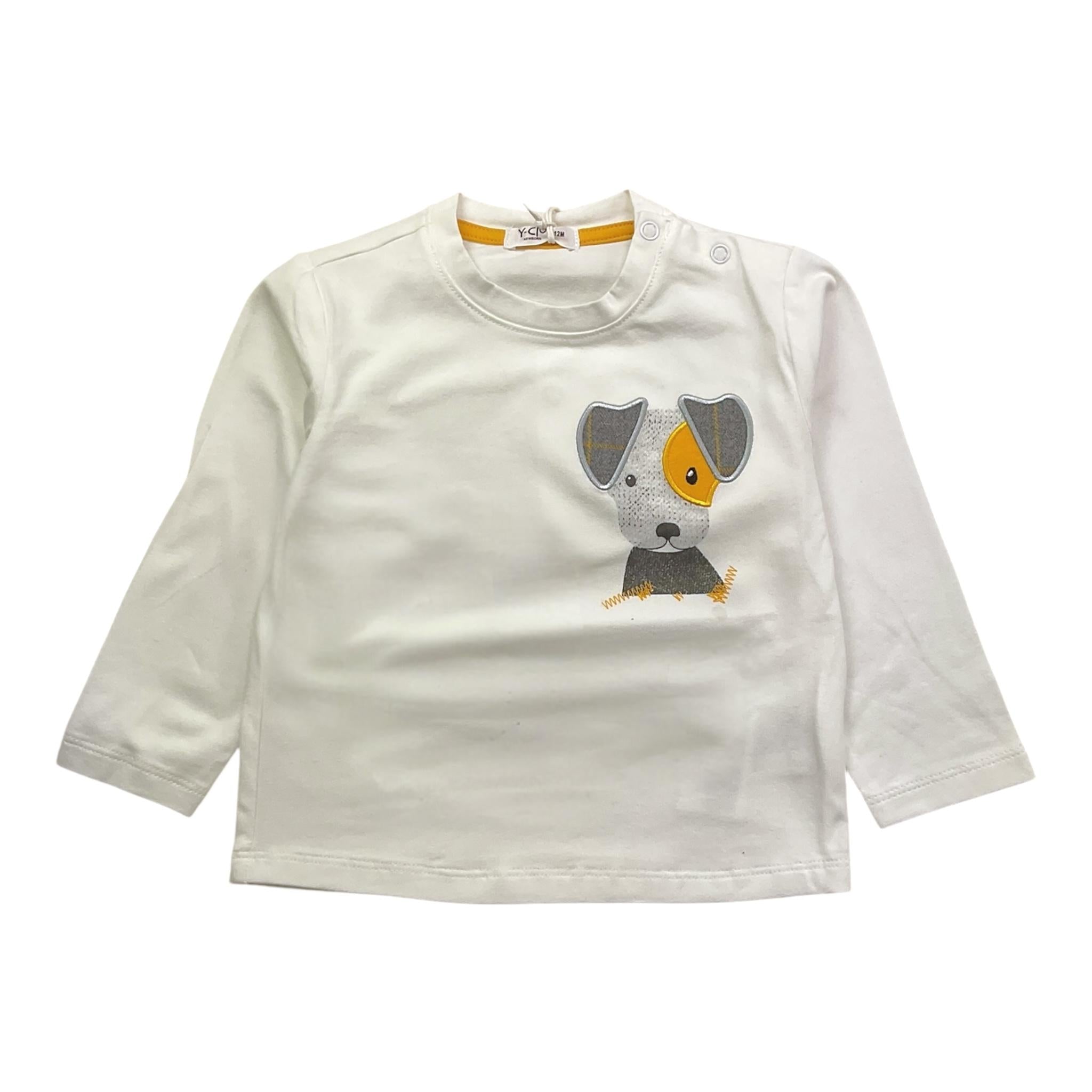 Y-CLU shirt tinta unita girocollo con stampa Bianco per Neonato BYN10772 BIANCO Y-CLU 
