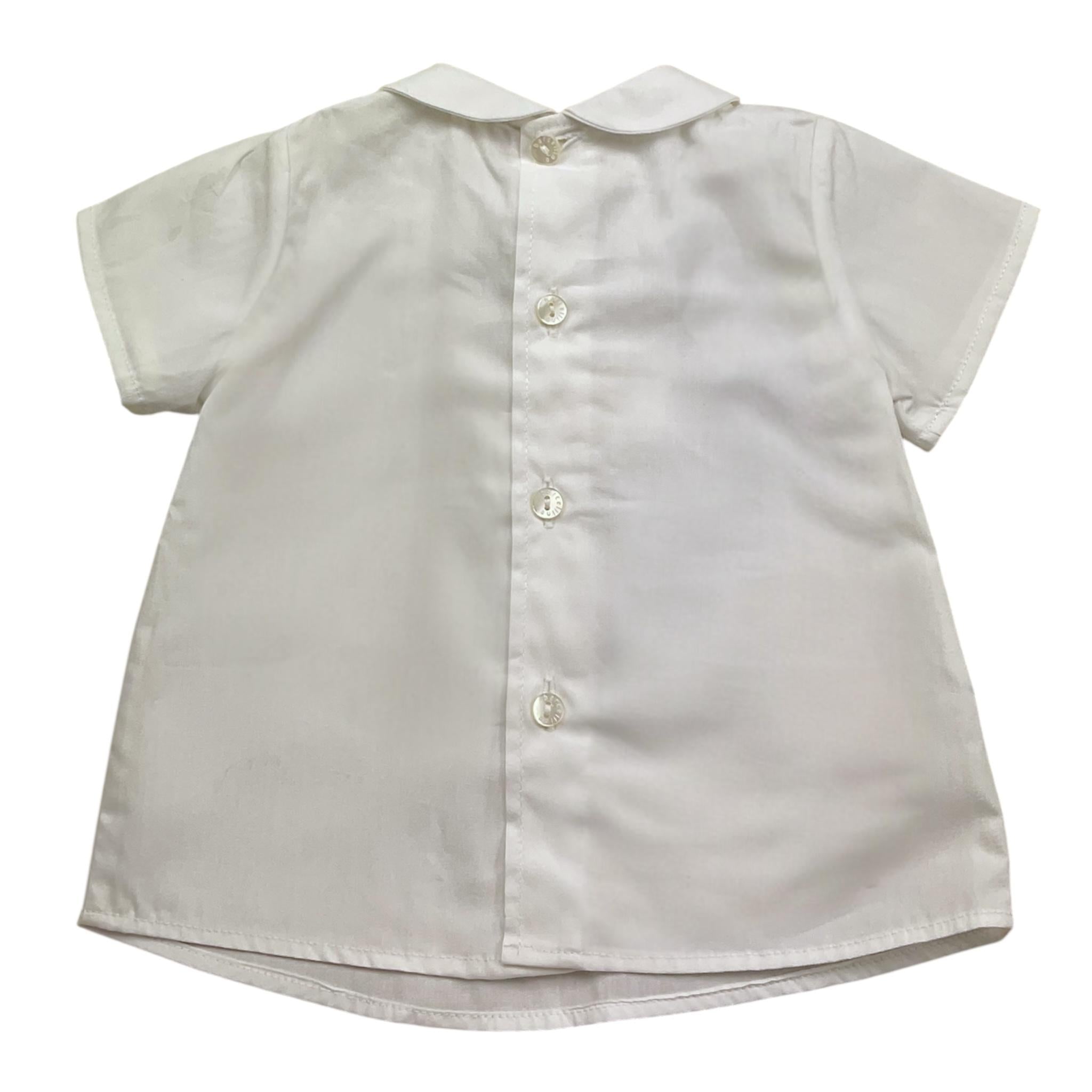 Barcellino Camicia Tinta Unita Mezza Manica per Neonato 9059 BIANCO BARCELLINO 