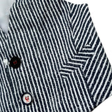 Manuel & Frank Gilet Bicolore con Fantasia A Righe per Neonato MF5119I BIANCO/BLU MANUEL & FRANK 