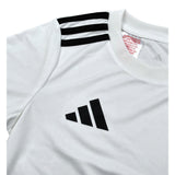 Adidas T-Shirt Girocollo Tinta Unita con Logo per Bambino JJ0053 BIANCO Adidas 