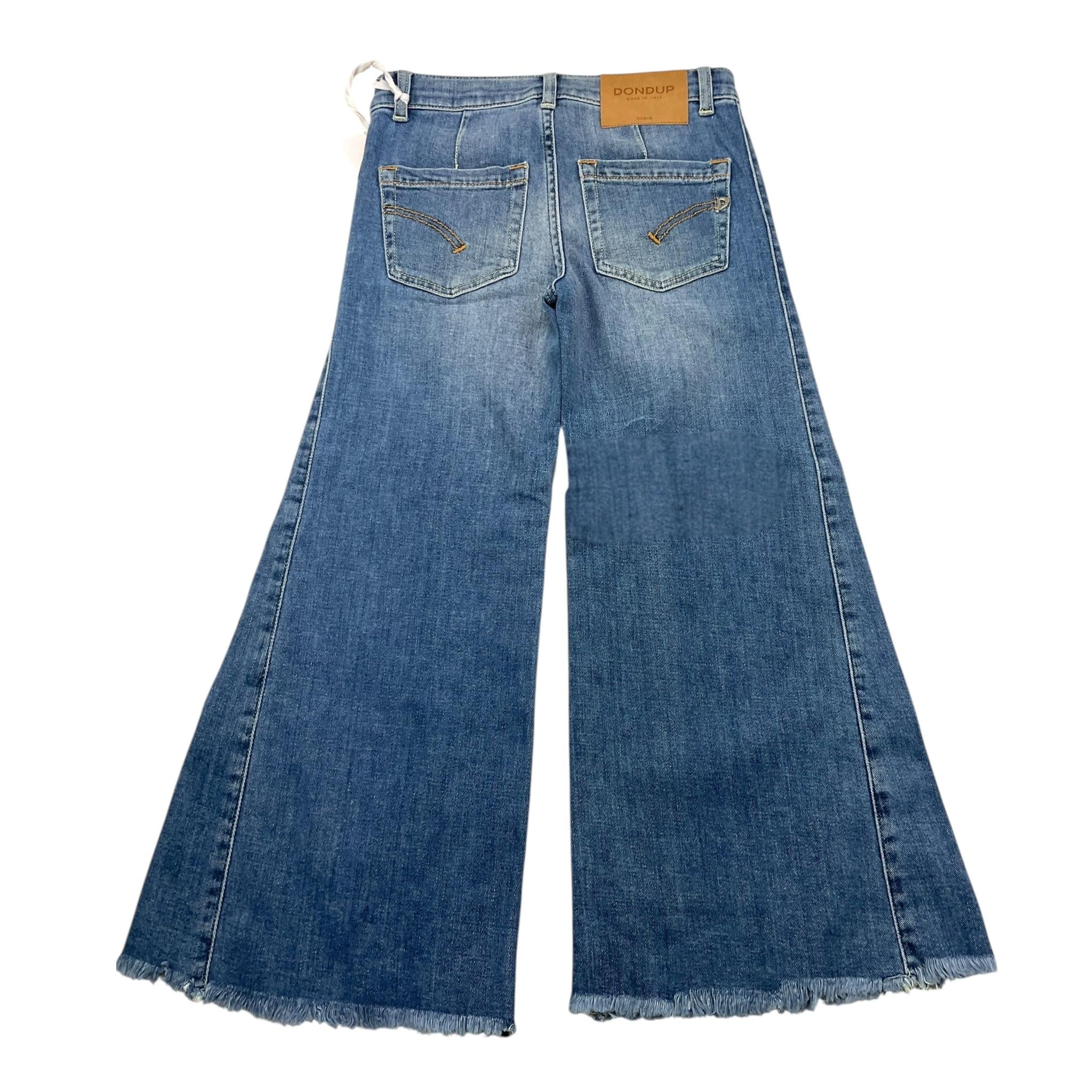 Dondup Jeans Tinta Unita Modello A Palazzo per Bambina DFPA128 BLU DONDUP 