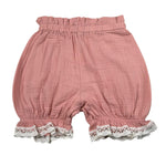 Babyvip Short Tinta Unita con Ricami per Bambina T1539J ROSA BABYVIP 