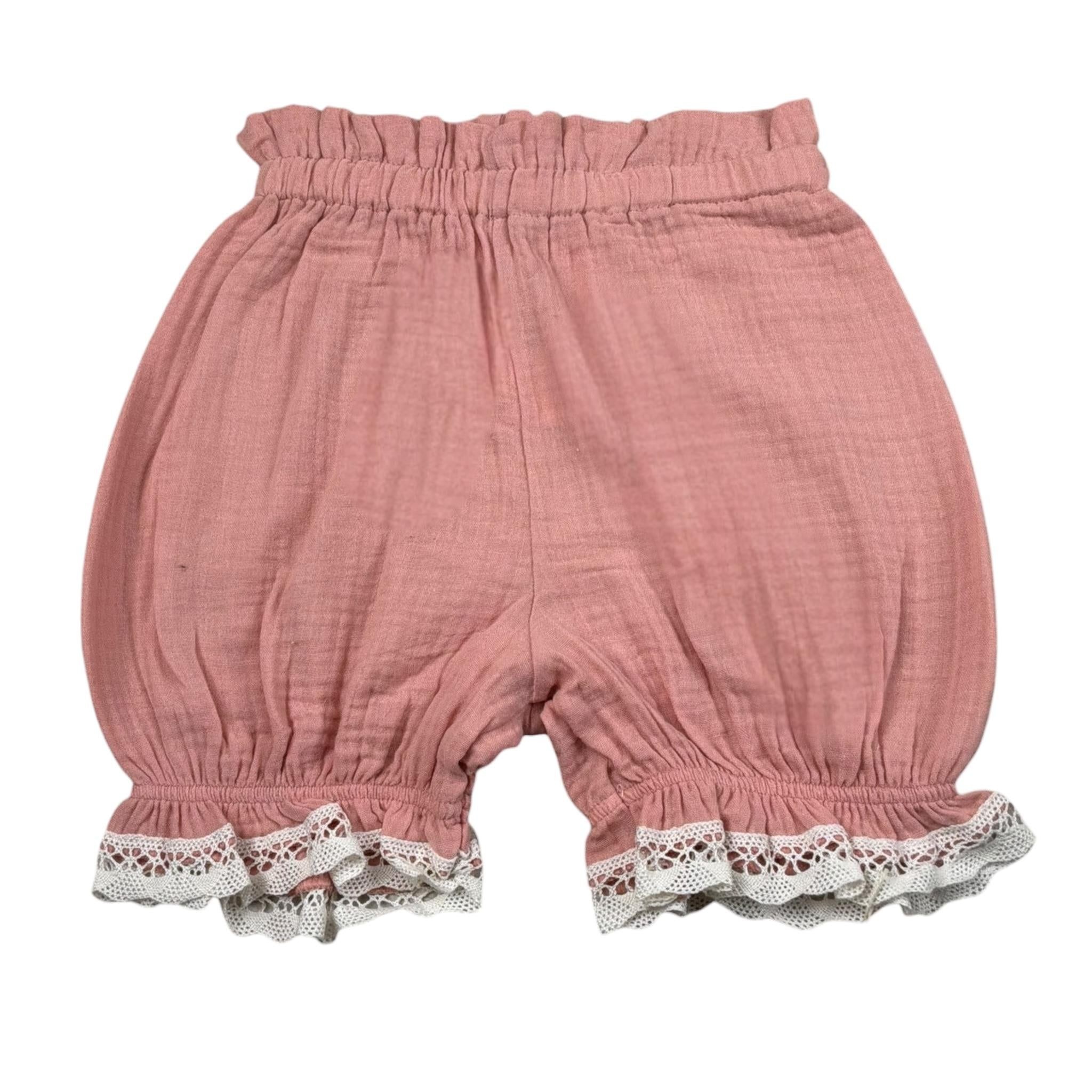 Babyvip Short Tinta Unita con Ricami per Bambina T1539J ROSA BABYVIP 