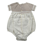 Paz Rodriguez Pagliaccetto Mezza Manica Bicolore per Neonato 00542375 BEIGE PAZ RODRIGUEZ 