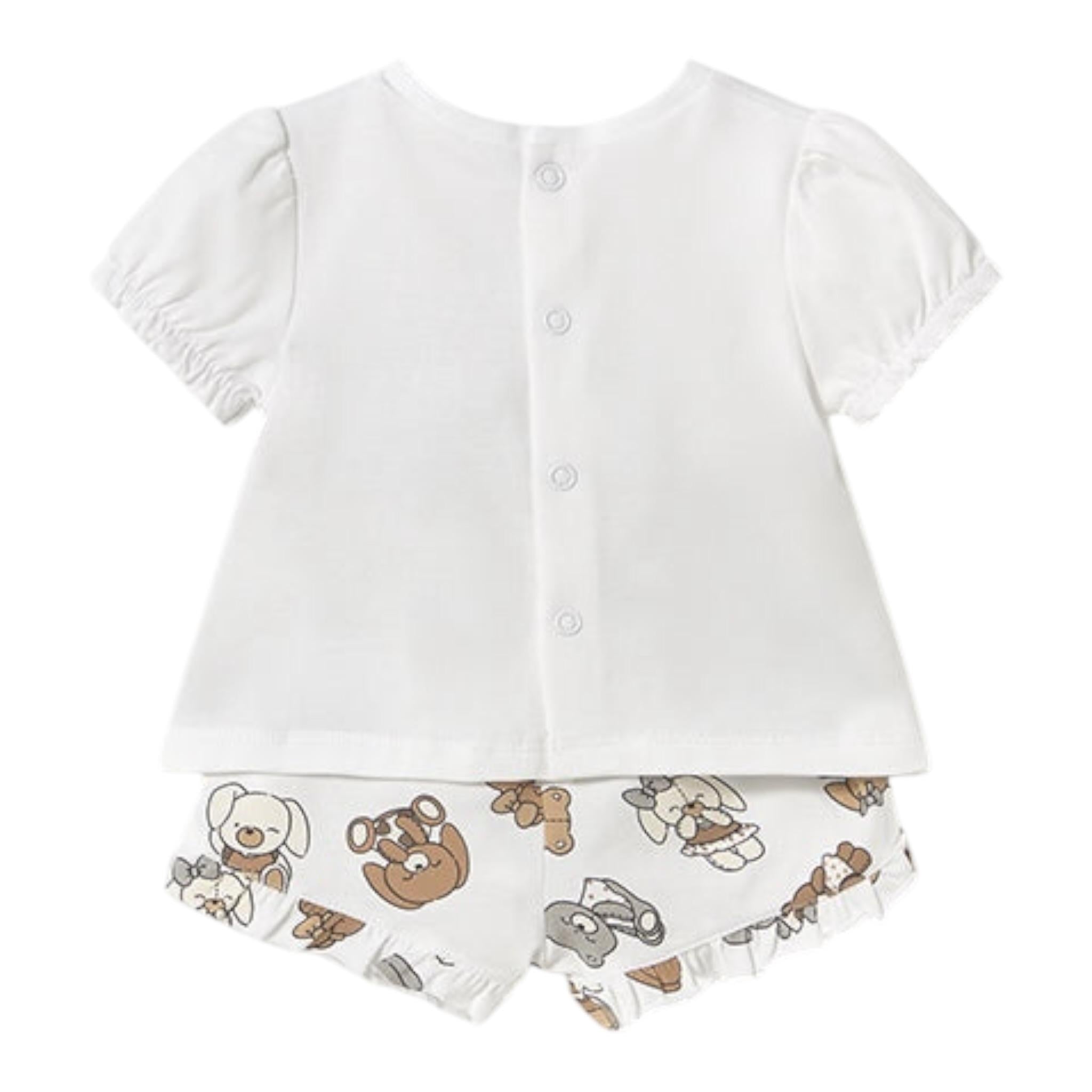 Mayoral Completo 2 Pezzi T-Shirt-Culotte per Neonata 1256X BIANCO MAYORAL 