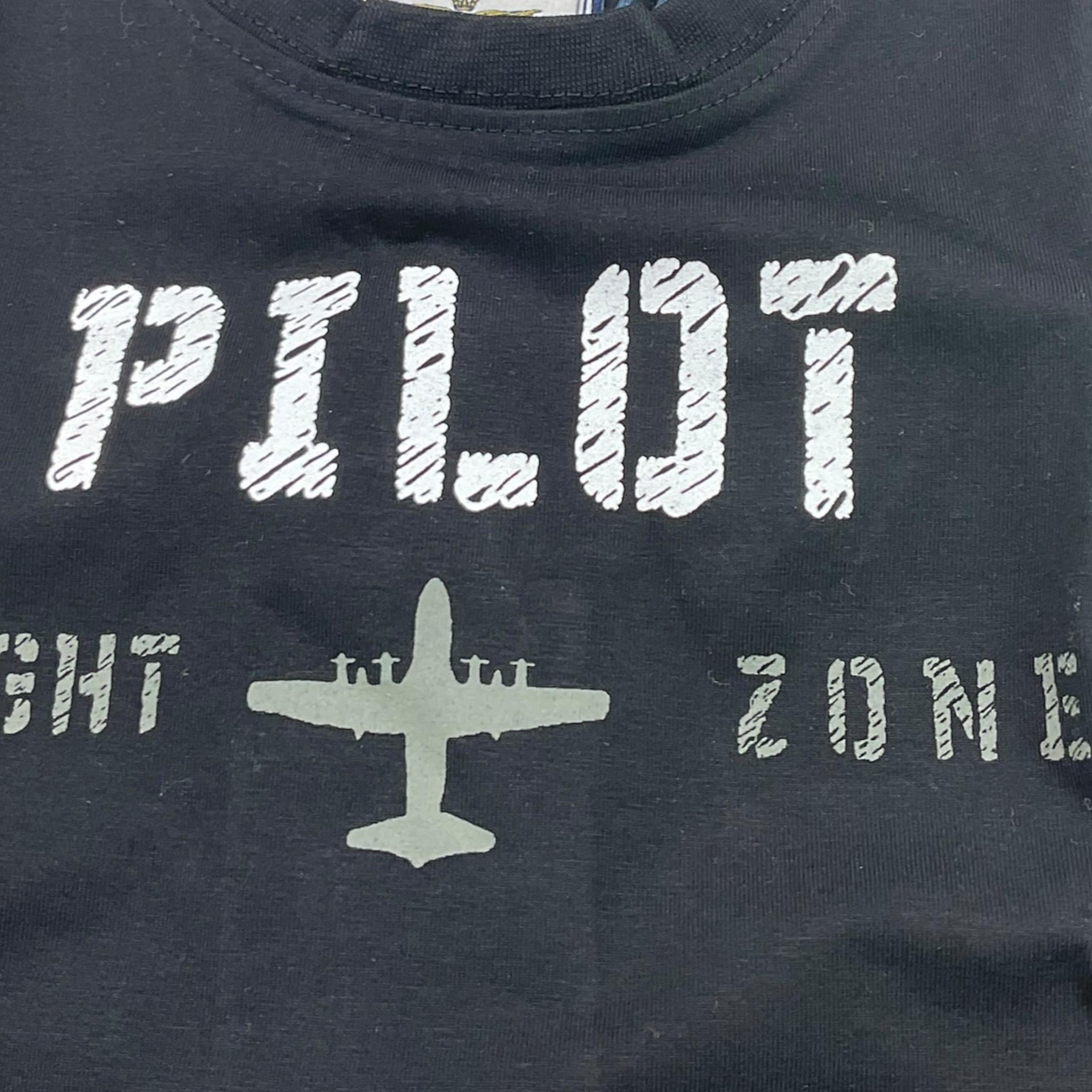 AERONAUTICA MILITARE shirt girocollo tinta unita con stampa Nero per Bambino 242TS0002AJRJ664 NERO AERONAUTICA MILITARE 