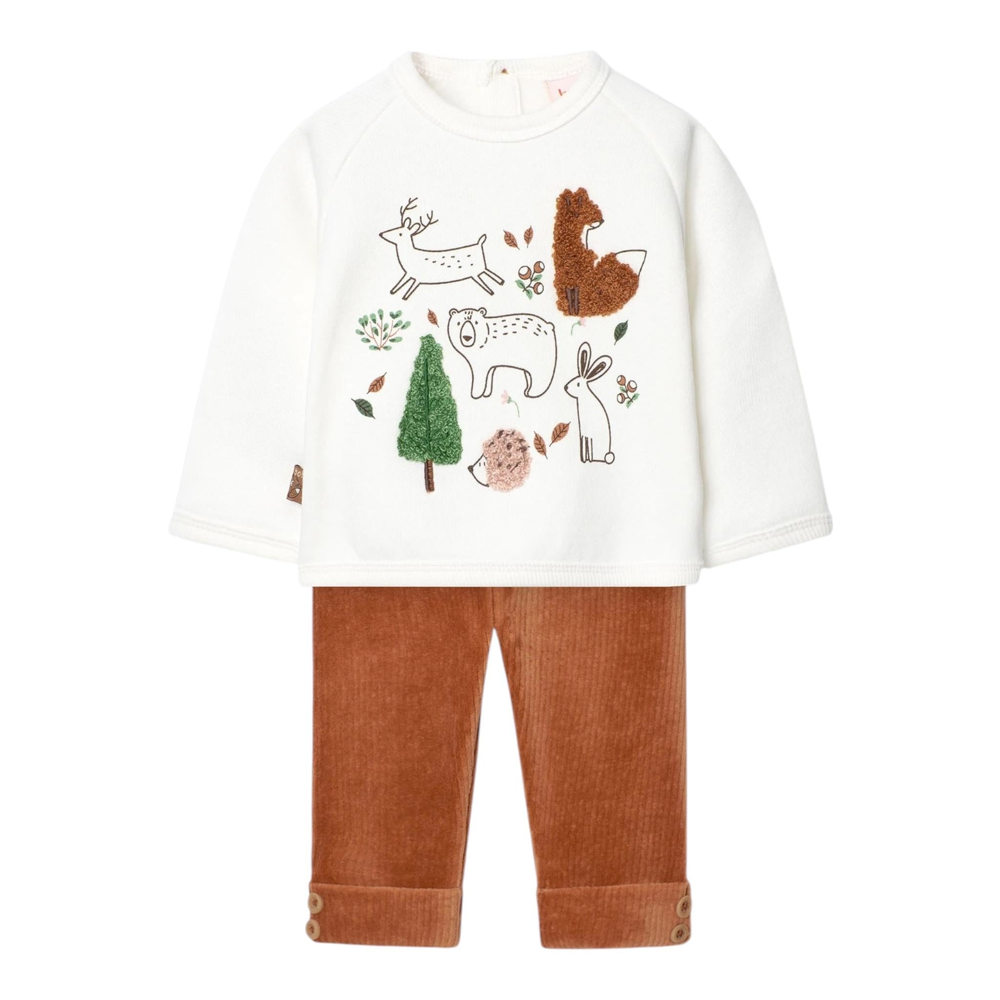MAYORAL completo 2 pezzi felpa-pantalone Panna per Neonato 129013 PANNA MAYORAL 