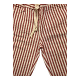 Zhoe & Tobiah Pantalone Tinta Unita Con Fantasia A Righe Bordeaux Per Neonato