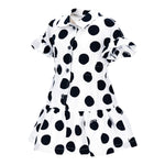 Monnalisa Abito Mezza Manica tinta unita con Stampa Pois Bianco per Bambina 11A910X BIANCO MONNALISA 