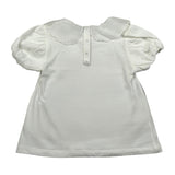 M+E' T-Shirt Tinta Unita con Colletto per Bambina UE1773XX BIANCO M+E' 
