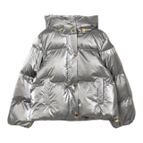 ELISABETTA FRANCHI giubbino tinta unita con cappuccio Argento per Bambina EFGB119 ARGENTO ELISABETTA FRANCHI 