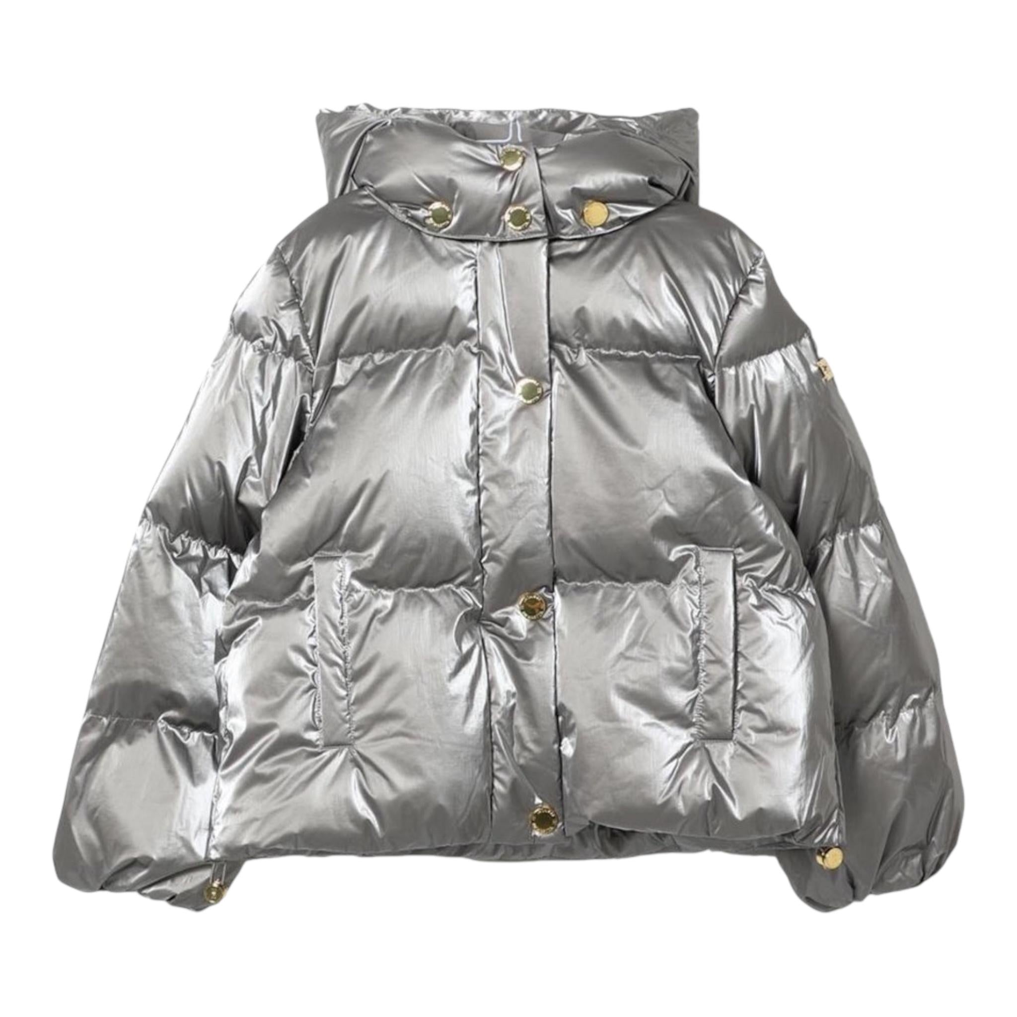 ELISABETTA FRANCHI giubbino tinta unita con cappuccio Argento per Bambina EFGB119 ARGENTO ELISABETTA FRANCHI 