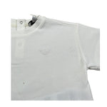 Emporio Armani T-Shirt Girocollo Tinta Unita con Logo per Neonato EB000375 PANNA EMPORIO ARMANI 