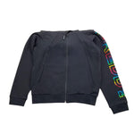 FREDDY felpa tinta unita con zip e cappuccio Nero per Bambina FR1825 NERO FREDDY 