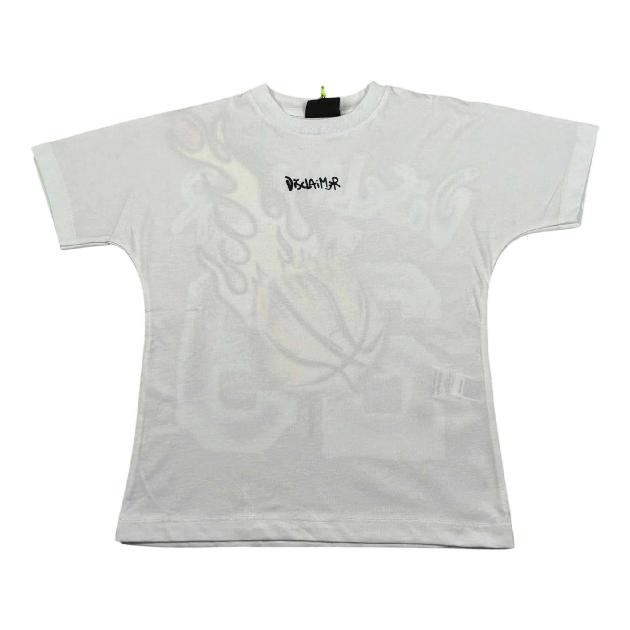 Disclaimer T-Shirt Girocollo tinta unita con Stampe Bianco per Bambino 25EDK58442X BIANCO DISCLAIMER 