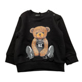 DANIELE ALESSANDRINI felpa girocollo tinta unita con stampa Nero per Neonato 1291F00032 NERO DANIELE ALESSANDRINI 