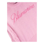 MISS BLUMARINE maglia tinta unita con stampa Rosa per Bambina IF3089 ROSA MISS BLUMARINE 