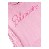 MISS BLUMARINE maglia tinta unita con stampa Rosa per Bambina IF3089 ROSA MISS BLUMARINE 