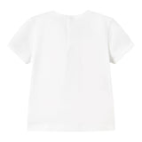 Mayoral T-Shirt Girocollo Tinta Unita con Stampa per Neonata 105N BIANCO MAYORAL 