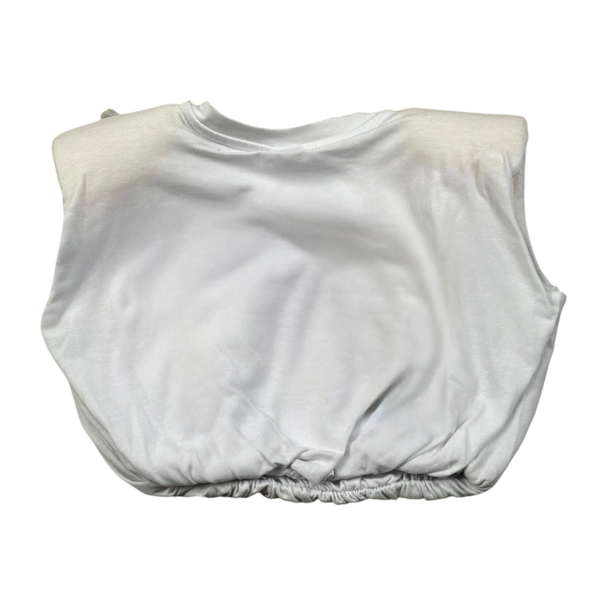 Naice T-Shirt Girocollo Tinta Unita con Applicazioni per Bambina 24156 BIANCO NAICE 