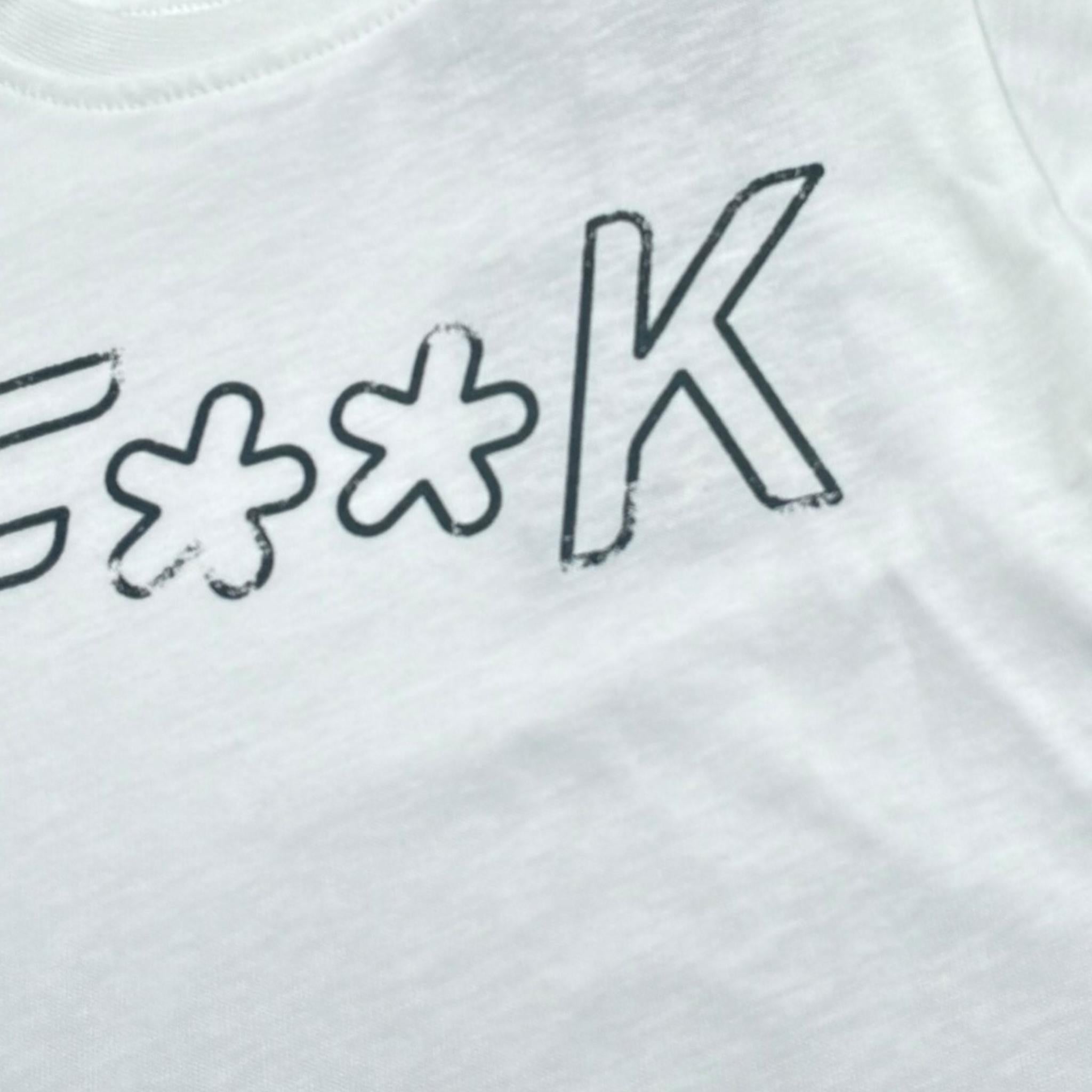 F**K T-Shirt Girocollo Tinta Unita con Stampa per Neonato FJ224210RS BIANCO F**K 