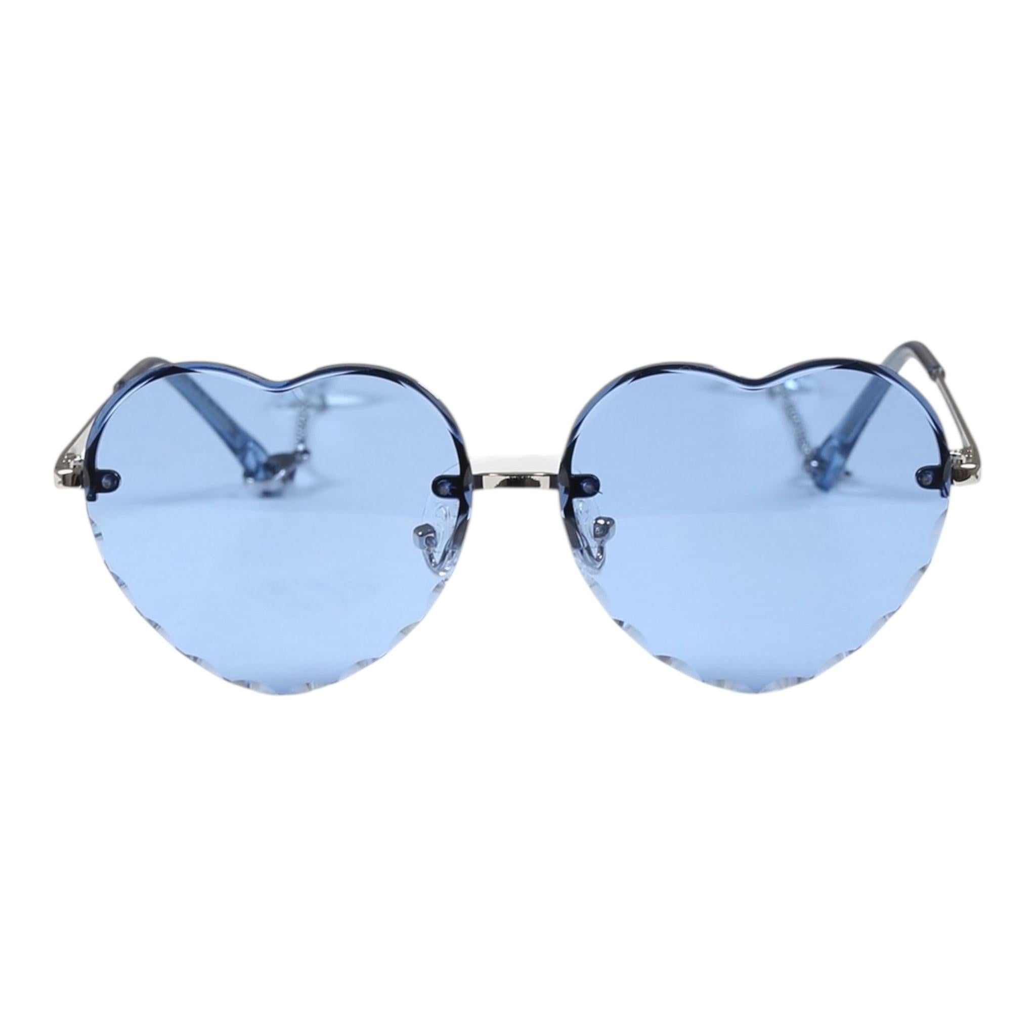 Monnalisa Occhiali Da Sole Forma Cuore per Bambina 19E070 BLU MONNALISA 