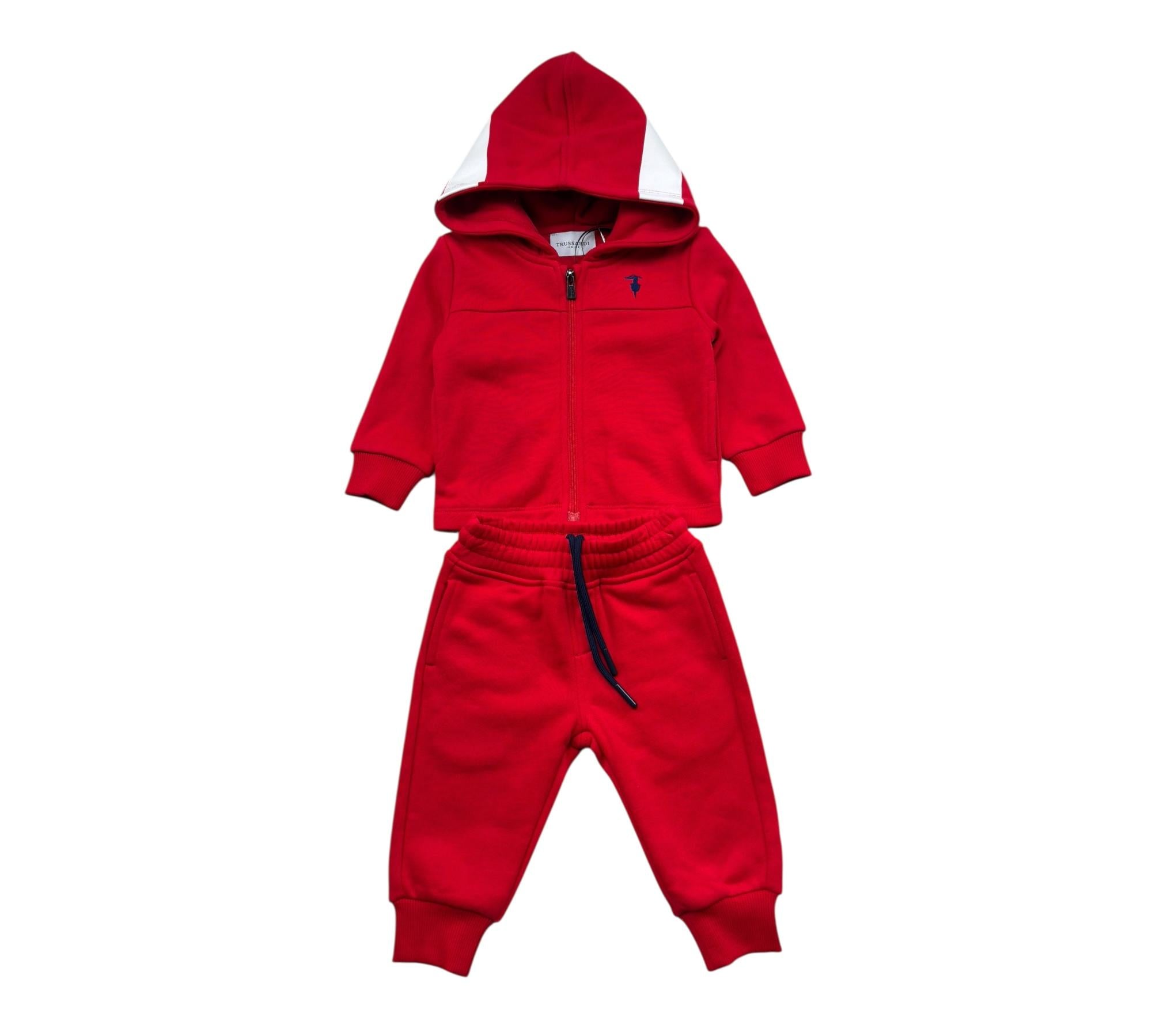 Trussardi Completo 2 Pezzi Felpa-Pantalone Tinta Unita per Neonata TIP26100CF ROSSO TRUSSARDI 