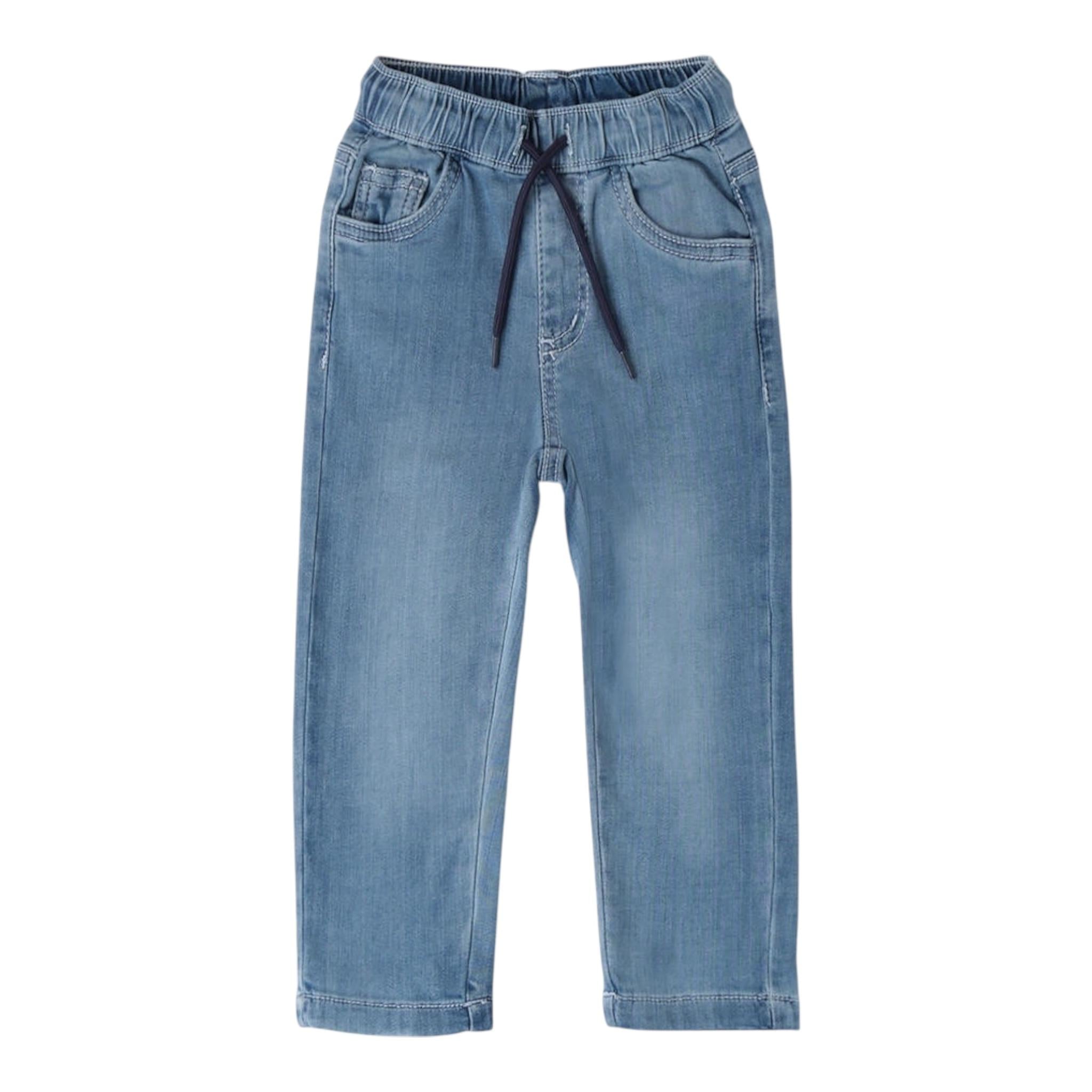 Sarabanda Jeans Tinta Unita con Elastico In Vita per Bambino 0B033J AZZURRO SARABANDA 