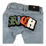 John Richmond Jeans Tinta Unita con Girovita Regolabile per Neonata RIP26106JE AZZURRO JOHN RICHMOND 