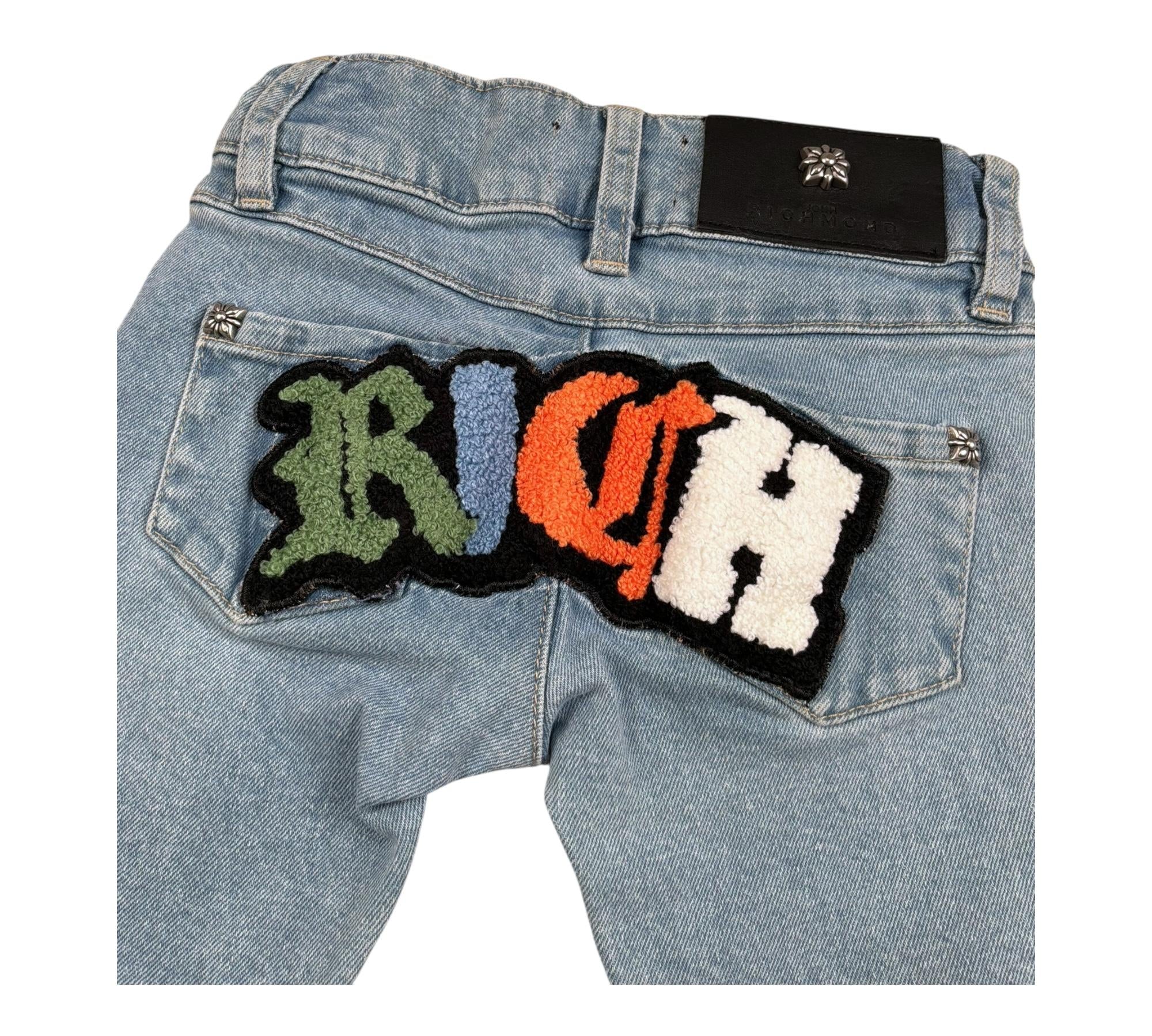 John Richmond Jeans Tinta Unita con Girovita Regolabile per Neonata RIP26106JE AZZURRO JOHN RICHMOND 