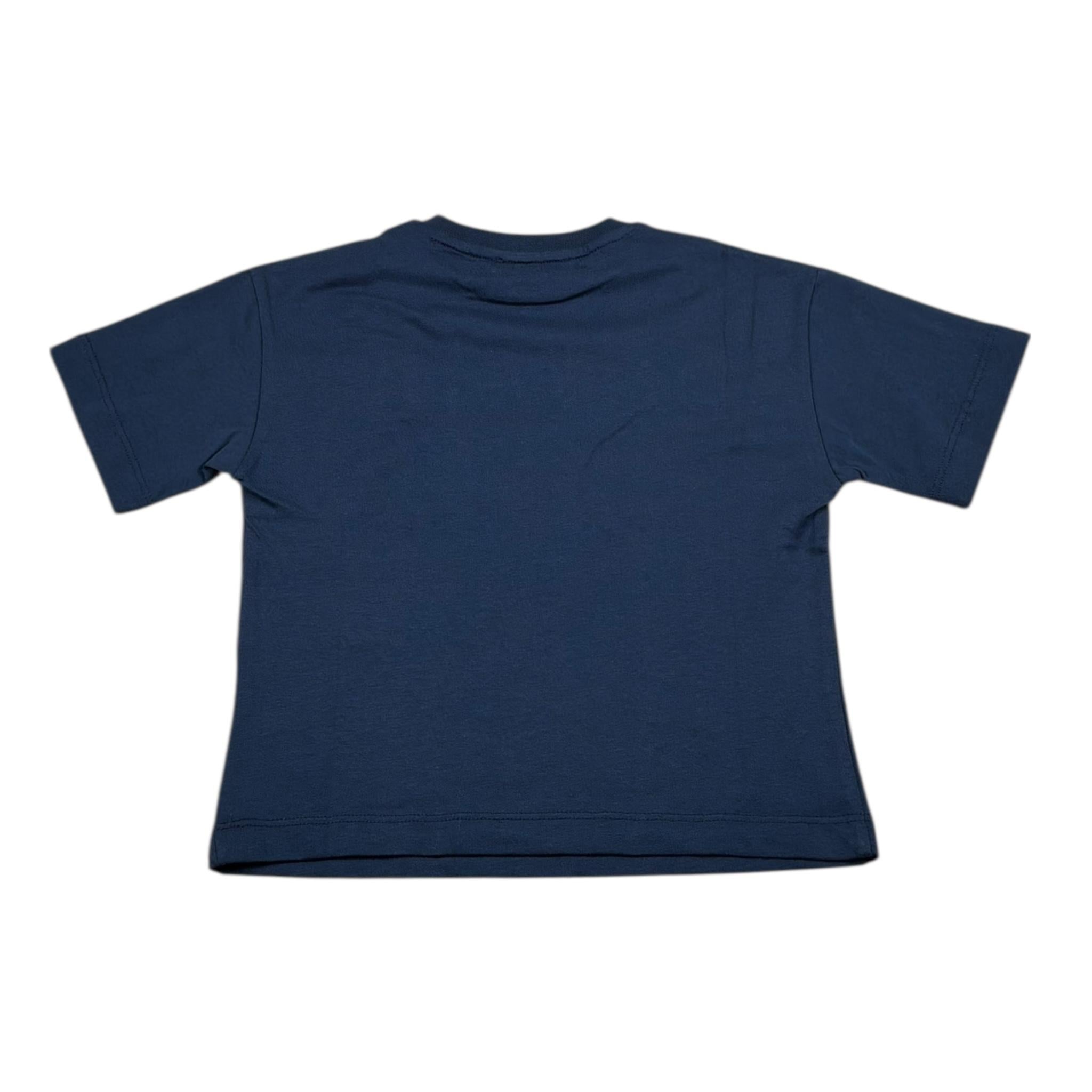 Dondup T-Shirt Tinta Unita con Stampa per Bambino DMTS034 BLU DONDUP 