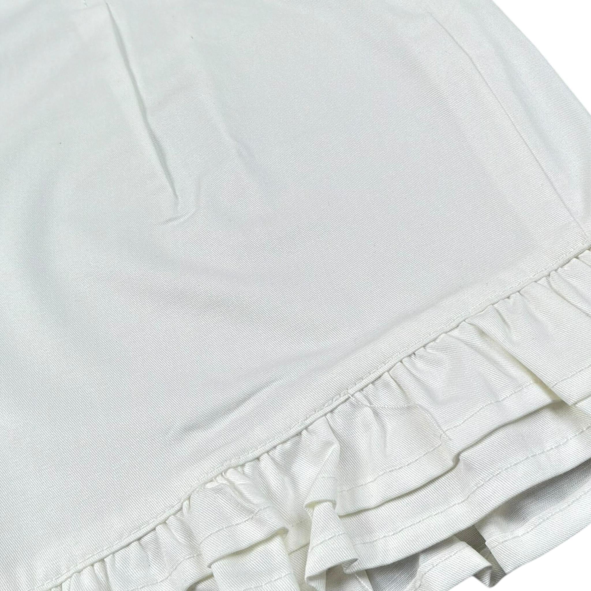 Fun & Fun Short Tinta Unita con Balze per Bambina FCJSO16587 BIANCO FUN & FUN 
