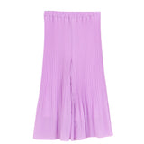 Dixie Pantalone Modello A Palazzo Tinta Unita Con Plisset Lilla Per Bambina