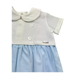 Le Bebe Pagliaccetto Bicolore Mezza Manica per Neonato LBB5300 BIANCO/AZZURRO LE BEBE 