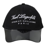 Karl Lagerfeld – Kinder-Cap mit Logo-Print und schwarzem Kunststoffschirm