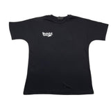 Disclaimer T-Shirt Tinta Unita Con Stampa Fronte E Retro Nero Per Bambino