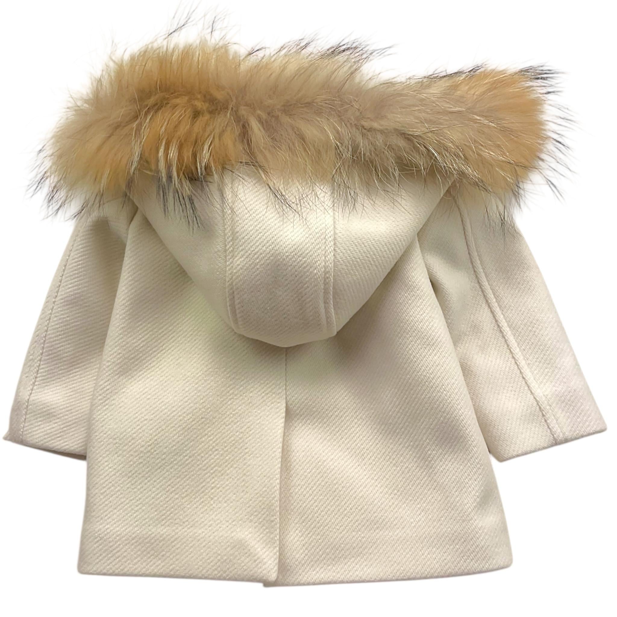 BARCELLINO cappotto tinta unita con cappuccio Panna per Neonata 106410 PANNA BARCELLINO 