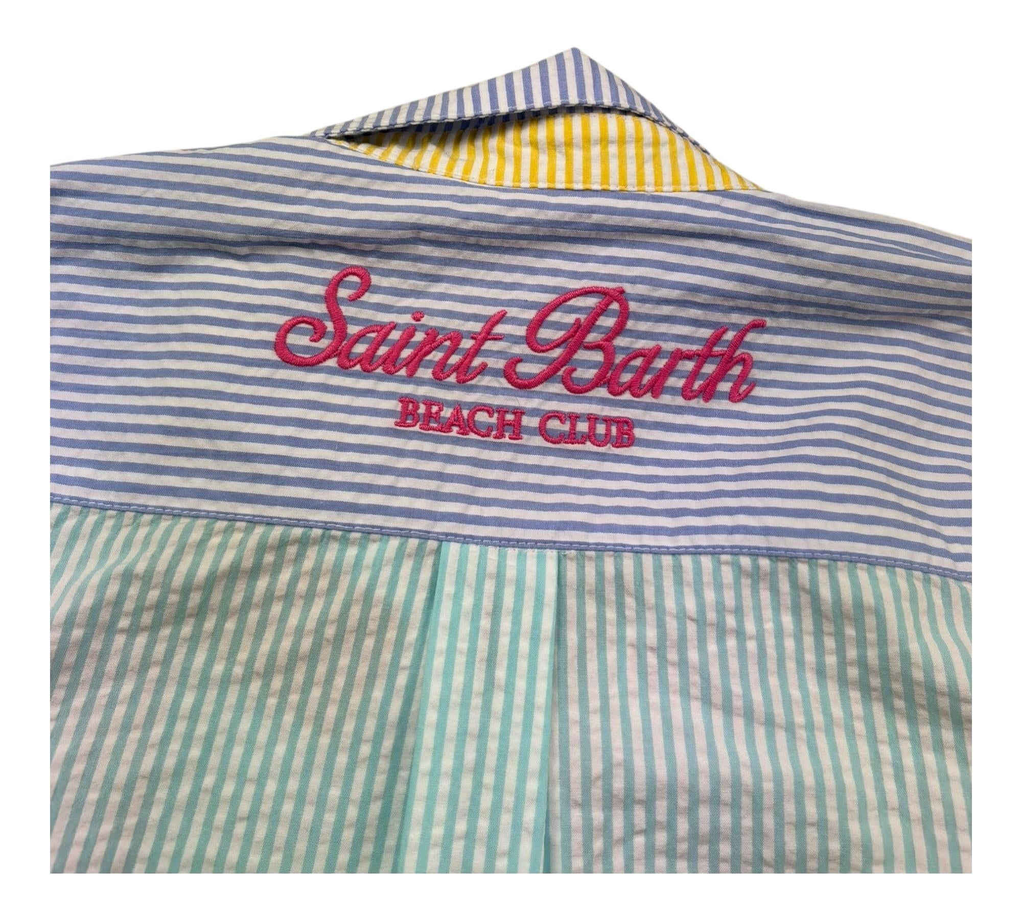 Saint Barth Camicia Manica Lunga Multicolor per Bambina SEERSUCKER MULTICOLOR SAINT BARTH 