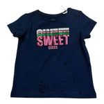 Guess T-Shirt Gircollo Tinta Unita con Stampa per Neonata K5RI176YW4 BLU GUESS 
