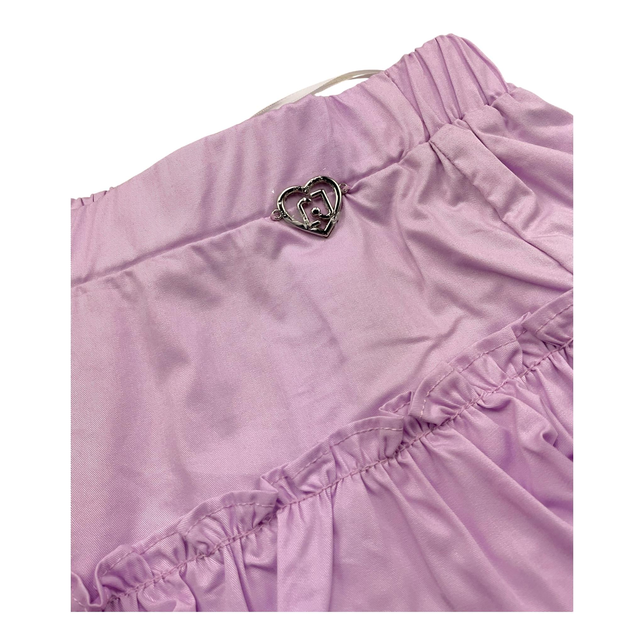 Liu Jo Short Tinta Unita Modello Gonna per Bambina KA5125 LILLA LIU JO 