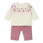 MAYORAL completo 2pz maglia-pantalone bicolore Beige/rosa per Neonata 2519 BEIGE/ROSA MAYORAL 