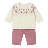 MAYORAL completo 2pz maglia-pantalone bicolore Beige/rosa per Neonata 2519 BEIGE/ROSA MAYORAL 