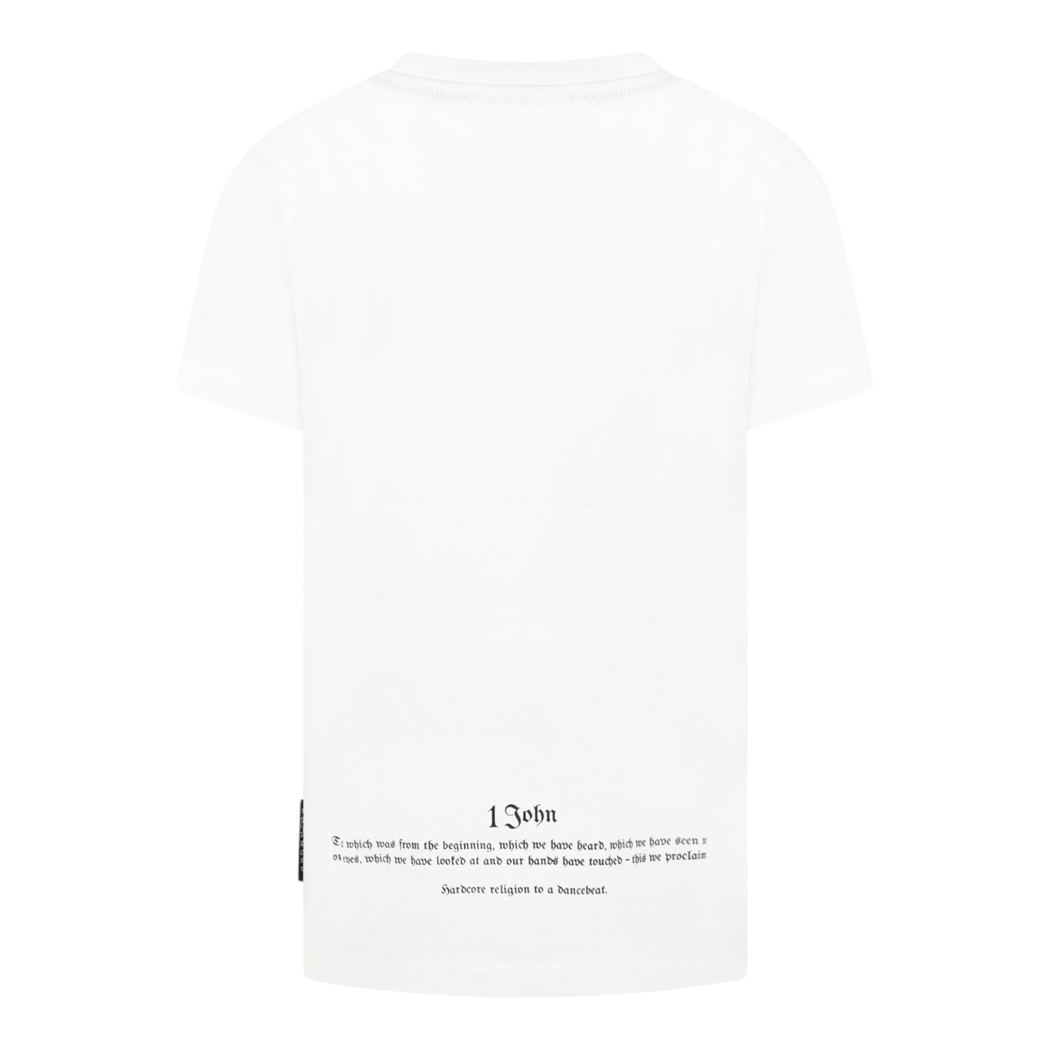 John Richmond T-Shirt Girocollo Tinta Unita con Stampa per Bambino RBP25057TS BIANCO JOHN RICHMOND 