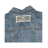 Elisabetta Franchi Giubbino Manica Lunga Tinta Unita In Denim per Bambina EFGB123XX AZZURRO ELISABETTA FRANCHI 