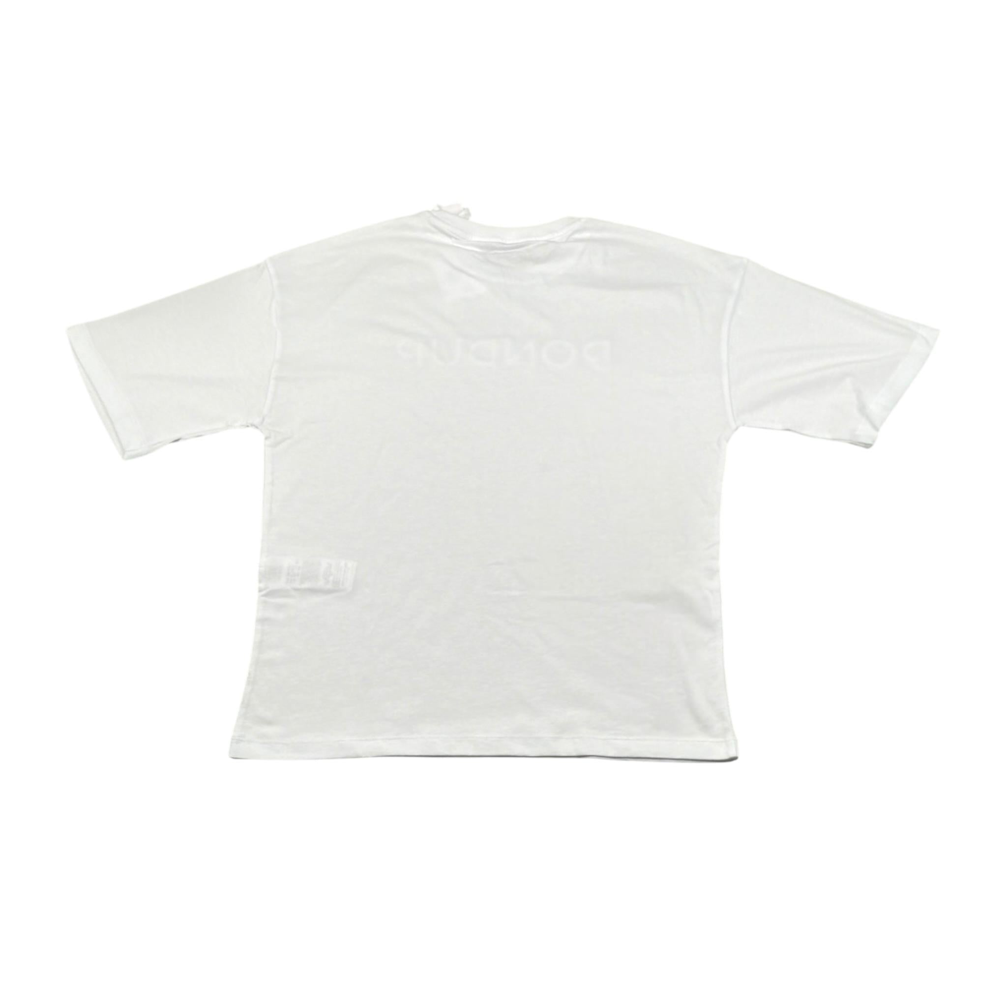 Dondup T-Shirt Tinta Unita con Stampa per Bambino DMTS034X BIANCO DONDUP 