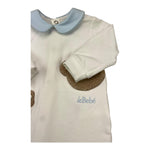 LE BEBE' tutina manica lunga tinta unita con colletto in contrasto Bianco per Neonato LBB5121 BIANCO LE BEBE' 