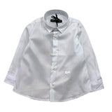 DANIELE ALESSANDRINI camicia manica lunga tinta unita con ricamo iniziale logo Bianco per Bambino 1291C00027J BIANCO DANIELE ALESSANDRINI 