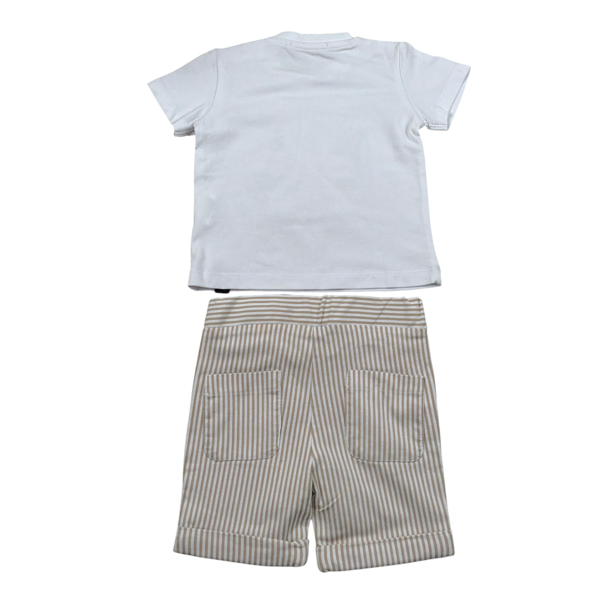 Daniele Alessandrini Completo 2 Pezzi T-Shirt-Bermuda Bianco per Neonato 1548 BIANCO DANIELE ALESSANDRINI 